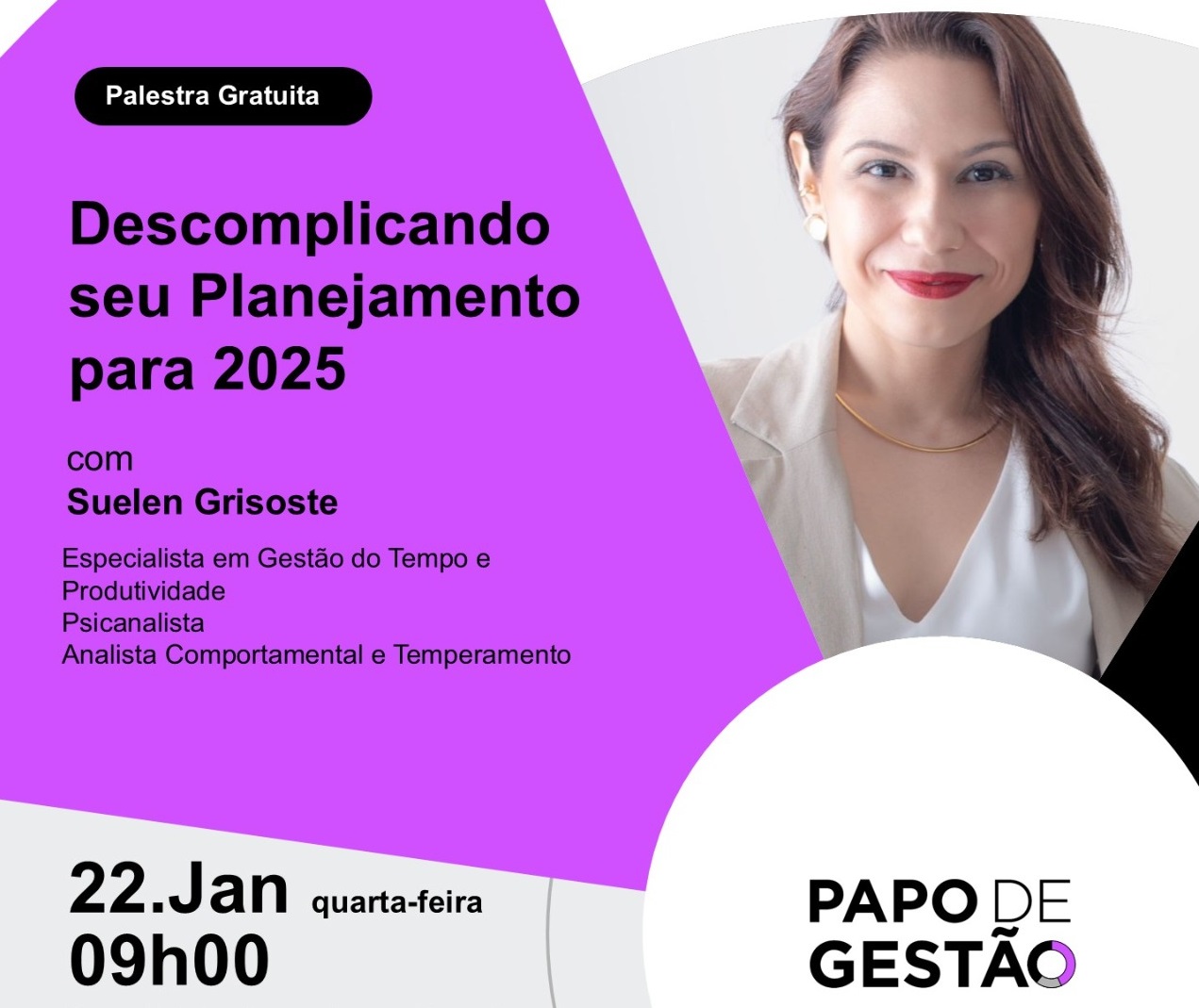 Palestra gratuita no Senac orienta sobre planejamento para 2025